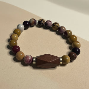 Earthy Jasper & Wood Bracelet