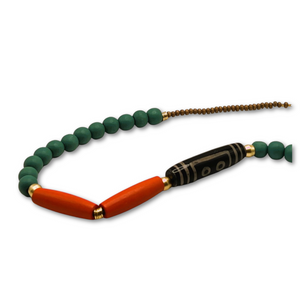 Turquoise and Orange Harmony Necklace