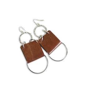 Leather Hoop Earrings