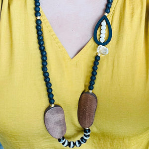 Black and White Boho Necklace