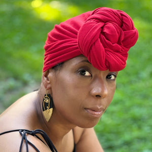 Leather Abstract Face Earrings