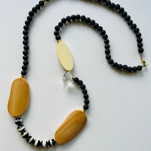 Black and White Boho Necklace