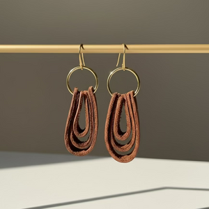 Leather Hoop Earrings