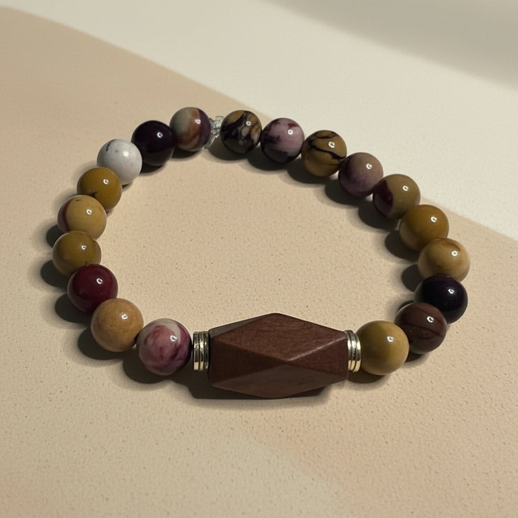 Earthy Jasper &amp; Wood Bracelet