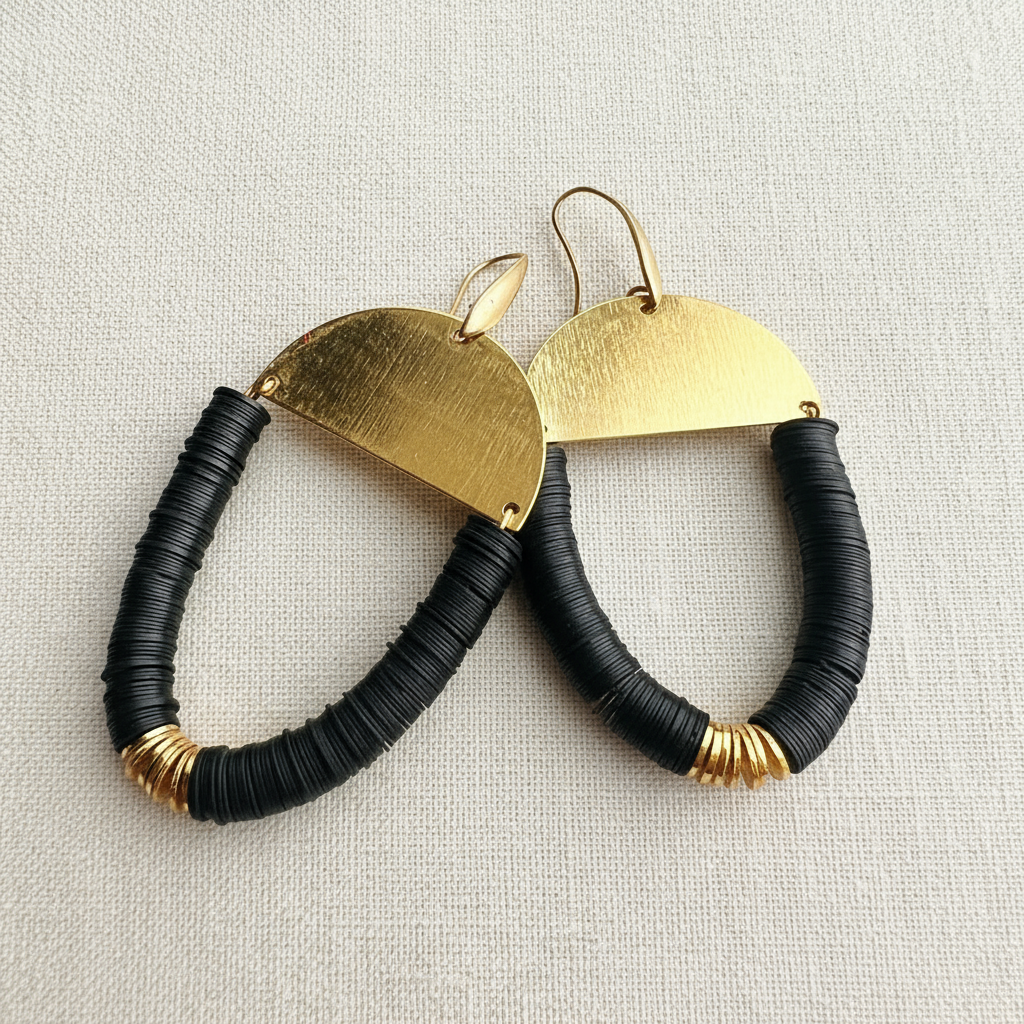 Queens Armor Disc Earrings