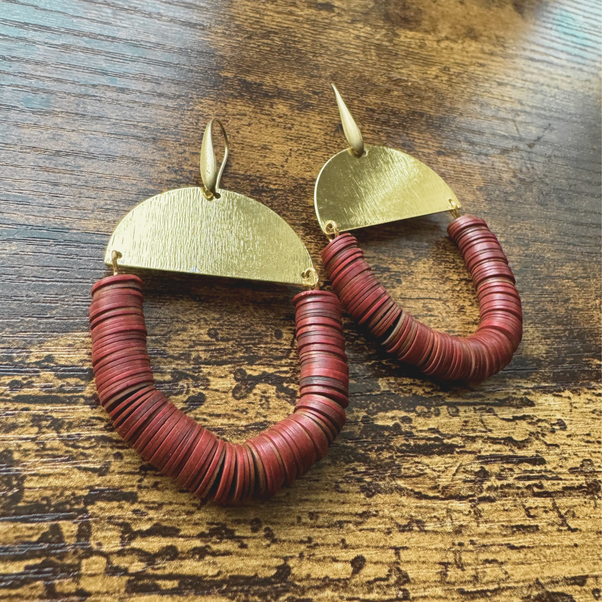 Queens Armor Disc Earrings