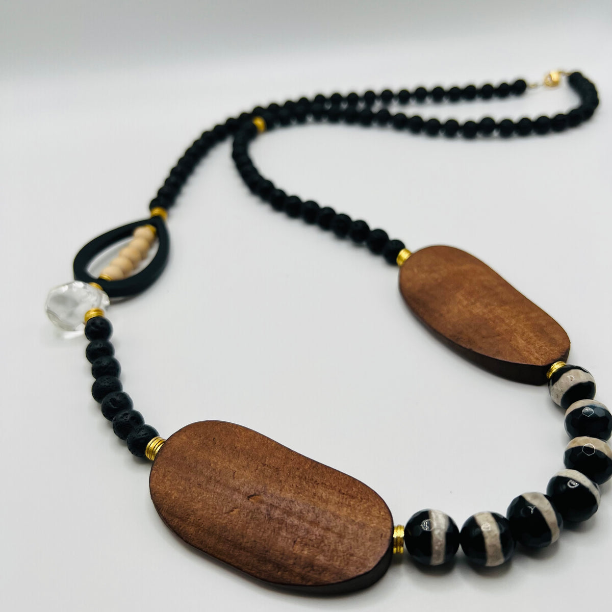 Black and White Boho Necklace
